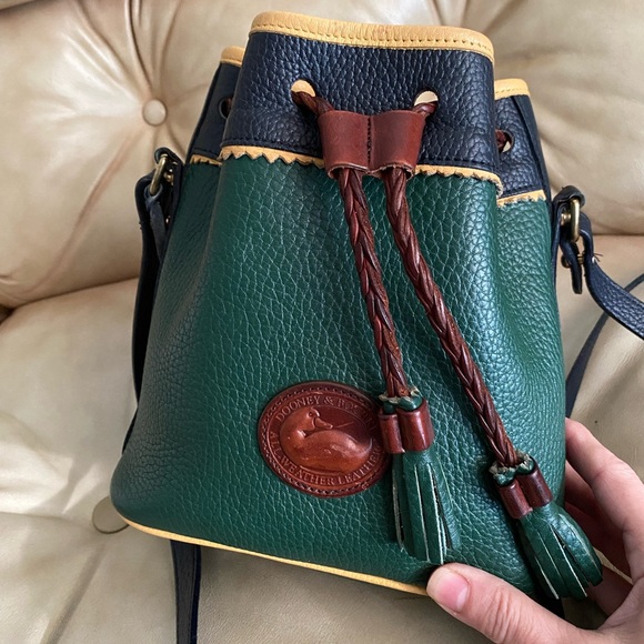 LKNW Dooney & Bourke Mini Teton AWL Bucket Drawstring Leather Pebbled Bag - Picture 2 of 15